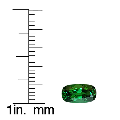 1.47ct Cushion Fine Intense Green Tsavorite
