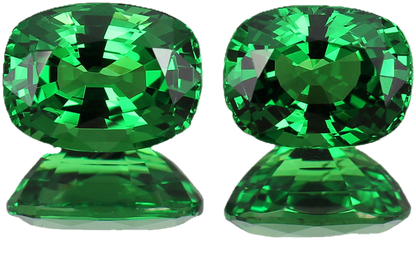 4ct Cushion Fine Intense Green Tsavorite