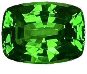 1.96ct Cushion Fine Intense Green Tsavorite
