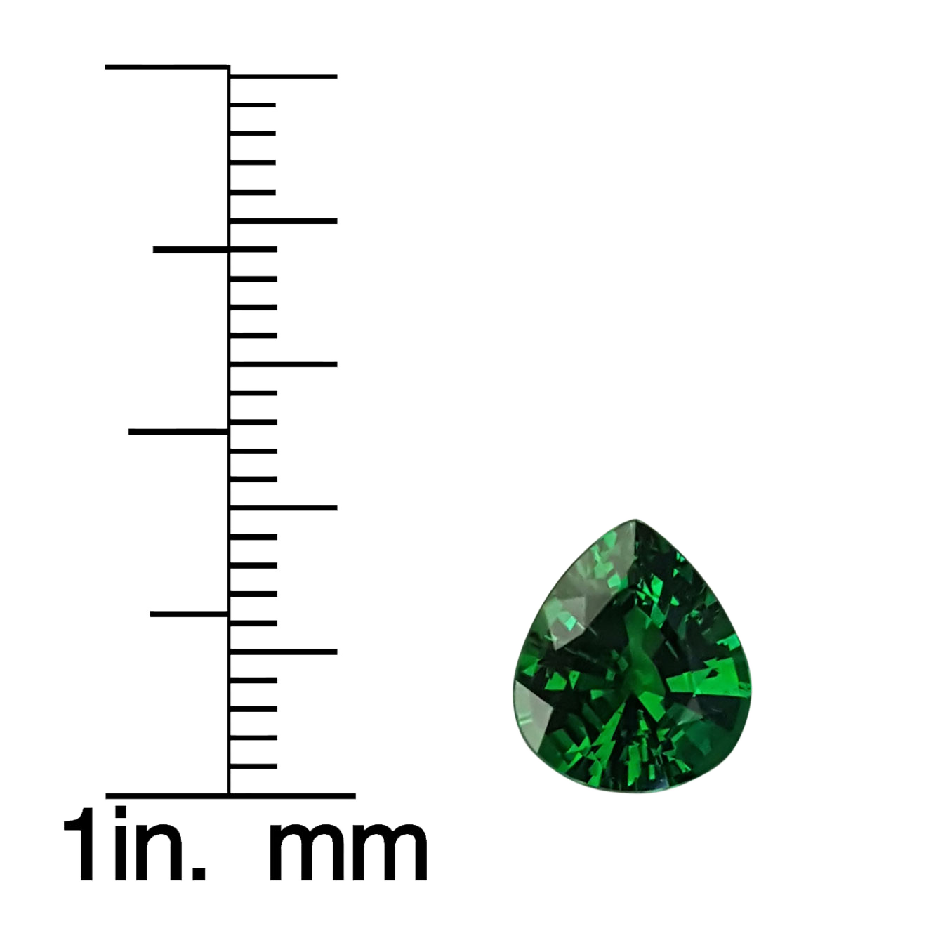 2.55ct Pear Shape Fine Intense Green Tsavorite