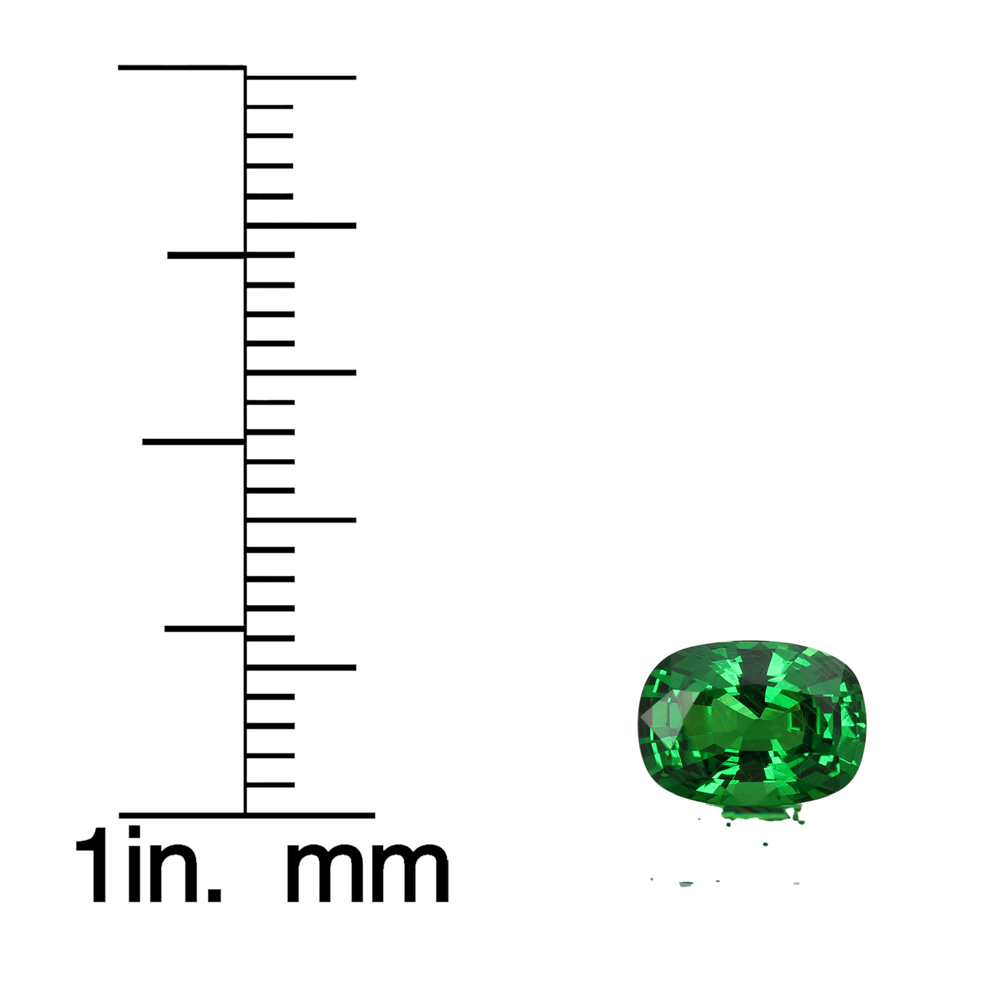 8x6mm Cushion Fine Intense Green Tsavorite