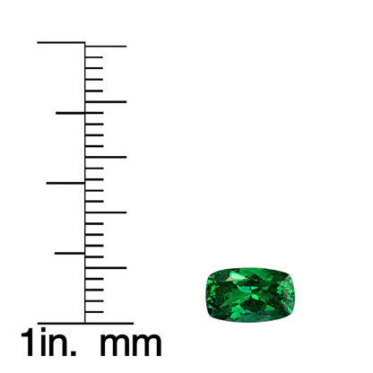 0.94ct Cushion Bright Green Tsavorite