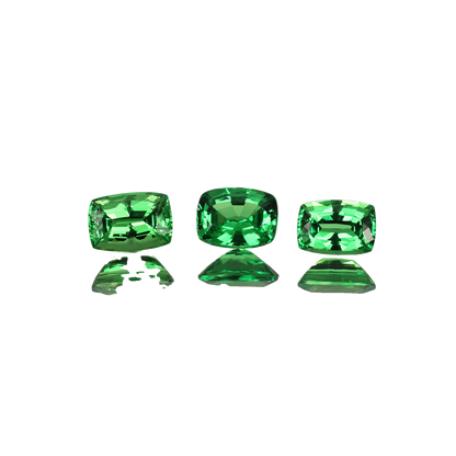 3.33ct Cushion Bright Green Tsavorite