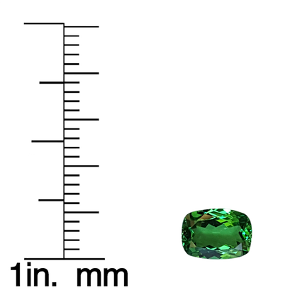 1.16ct Cushion Bright Yellowish Green Tsavorite