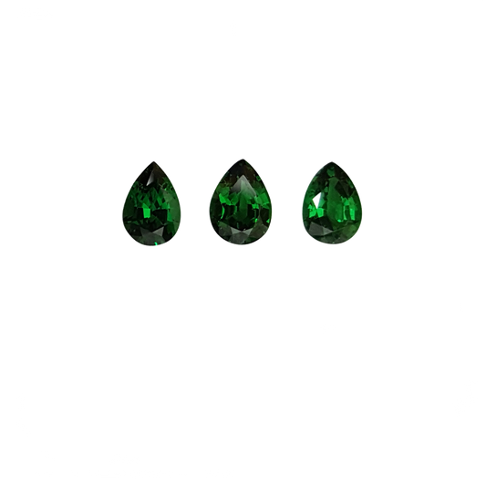 3.08ct Pear Shape Fine Saturated Green Tsavorite