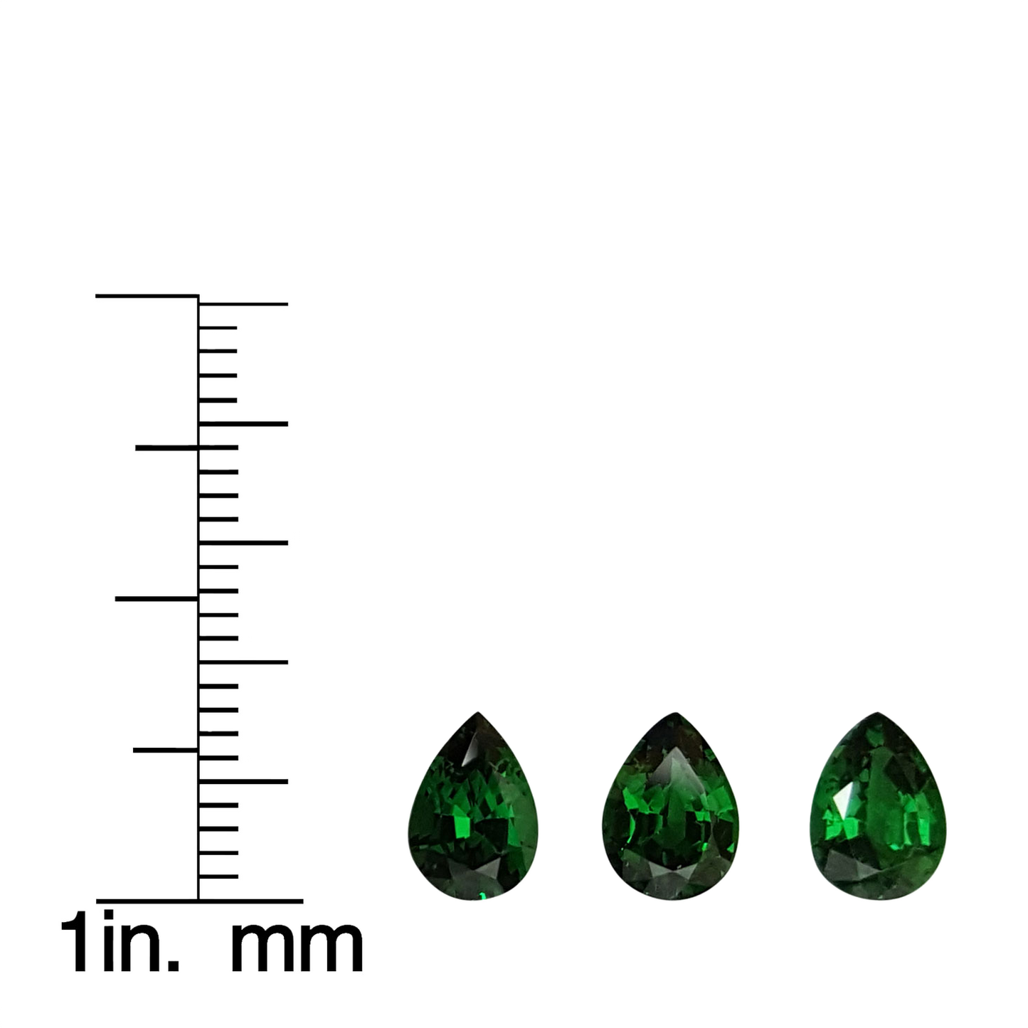 3.08ct Pear Shape Fine Saturated Green Tsavorite