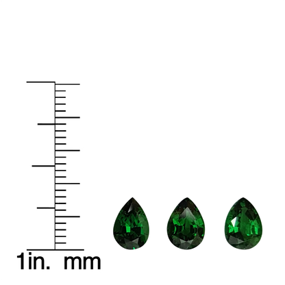 3.08ct Pear Shape Fine Saturated Green Tsavorite