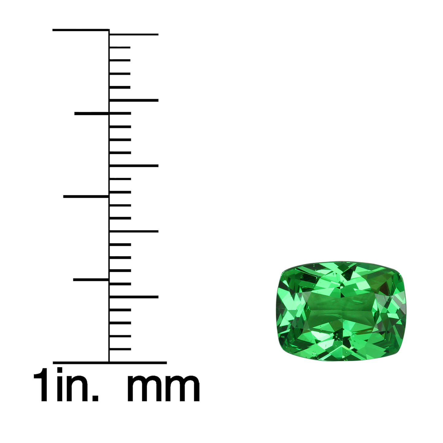 2.98ct Cushion Bright Green Tsavorite