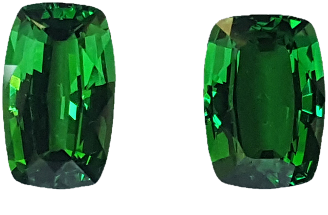 2.18ct Cushion Fine Intense Green Tsavorite