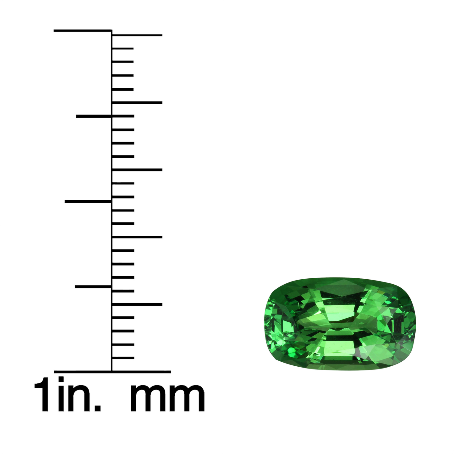 3.03ct Cushion Bright Green Tsavorite