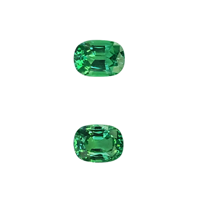 8x6mm Cushion Bright Green Tsavorite