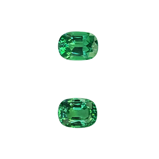 8x6mm Cushion Bright Green Tsavorite