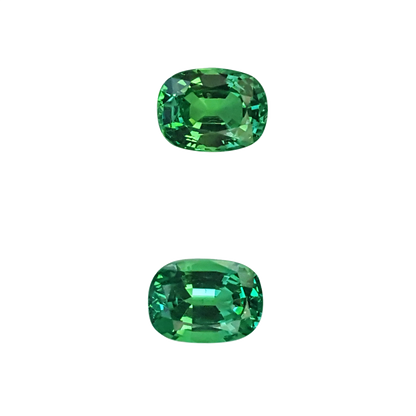 8x6mm Cushion Bright Green Tsavorite