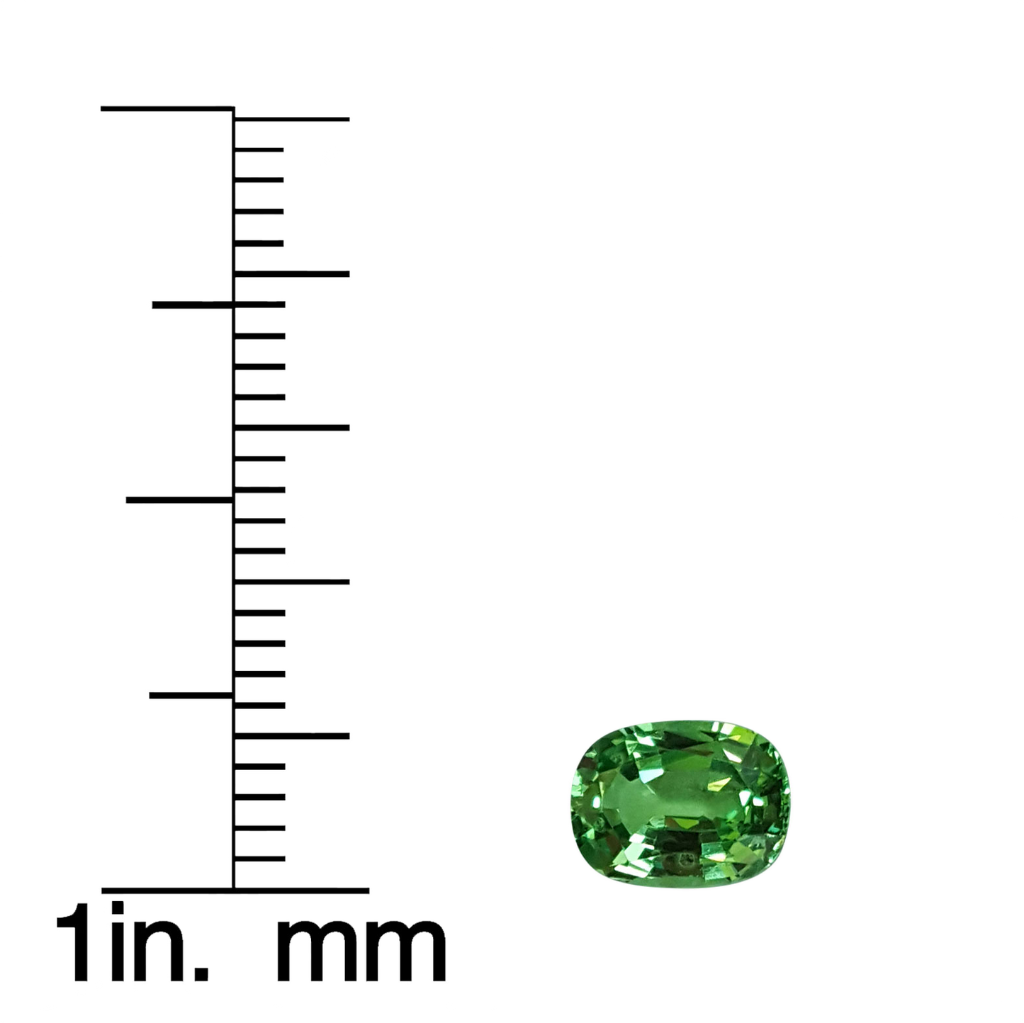 1.14ct Cushion Light Green Tsavorite