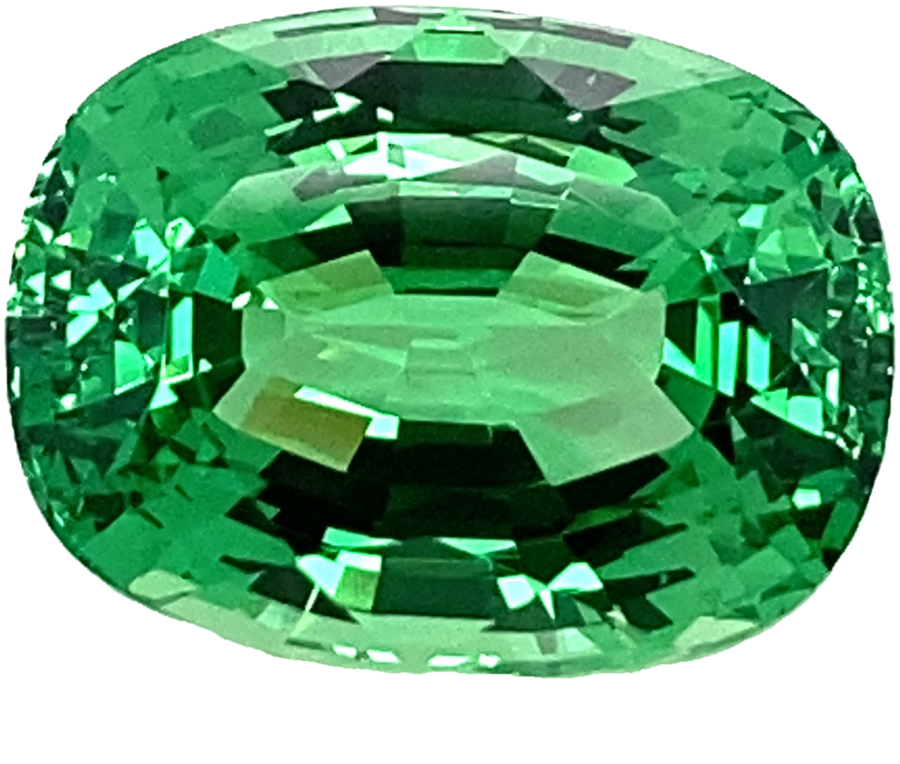 10.5ct Cushion Bright Green Tsavorite