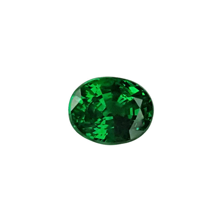 Oval Fine Intense Green Tsavorite