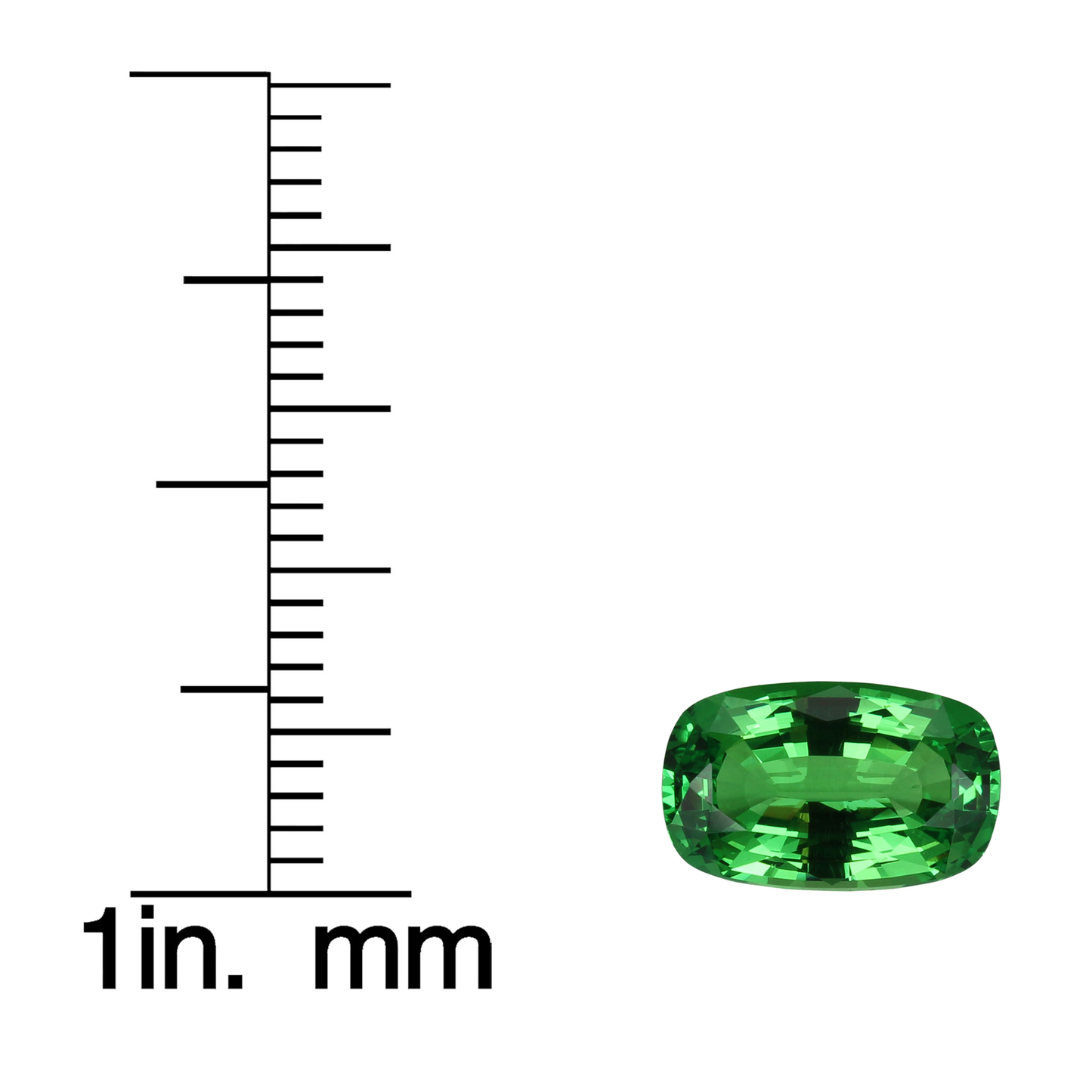 2.38ct Cushion Bright Green Tsavorite