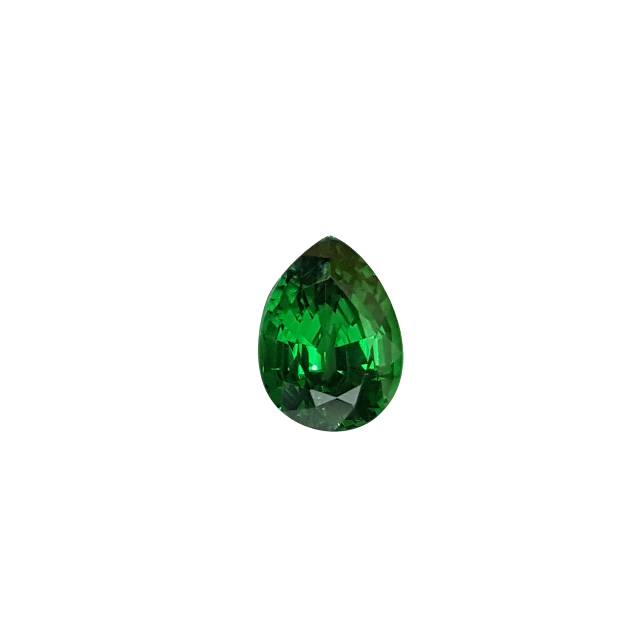 1.27ct Pear Shape Fine Intense Green Tsavorite