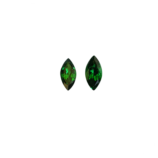 9x4.5mm Marquise Fine Intense Green Tsavorite Pair