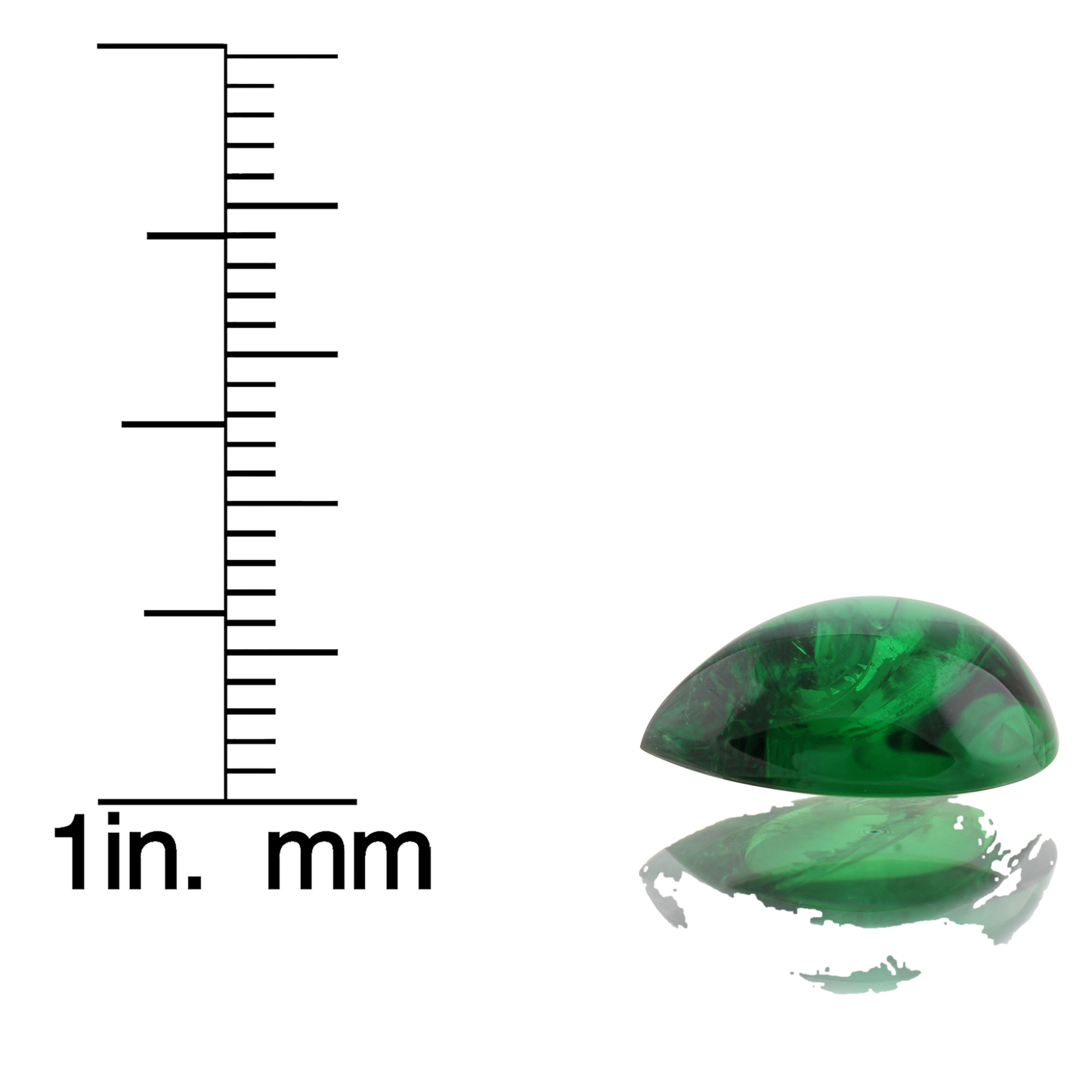 2.3ct Pear Shape Cab Bright Green Tsavorite
