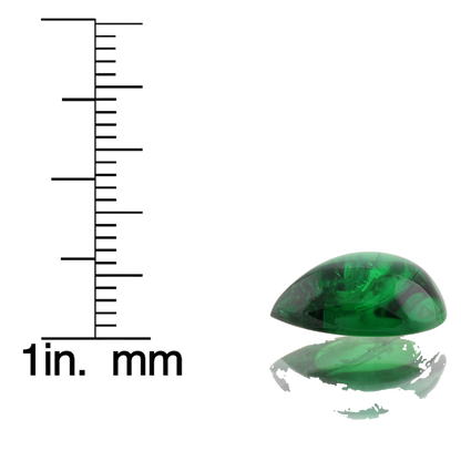 2.3ct Pear Shape Cab Bright Green Tsavorite
