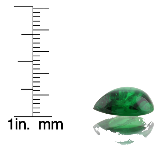 2.3ct Pear Shape Cab Bright Green Tsavorite