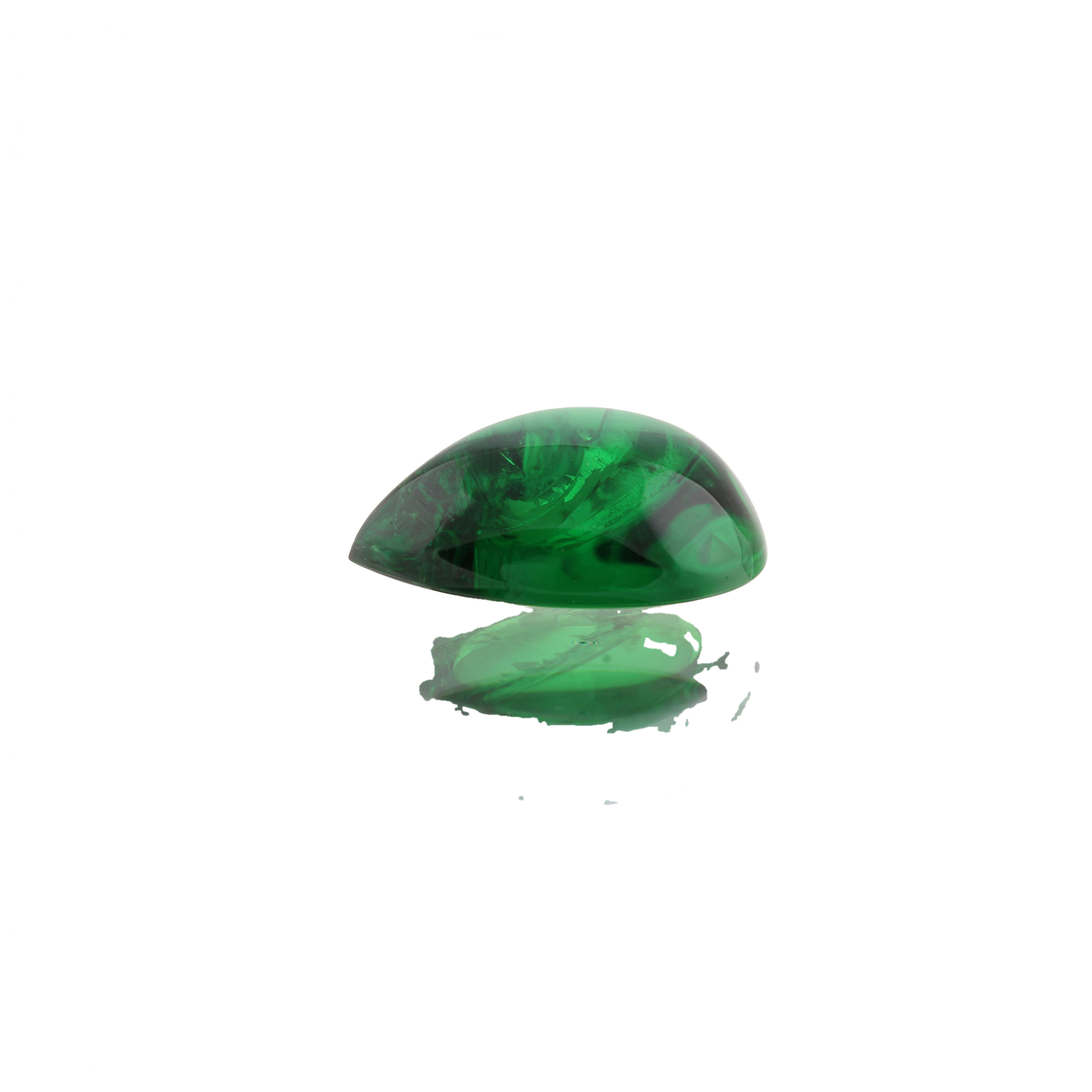 2.3ct Pear Shape Cab Bright Green Tsavorite