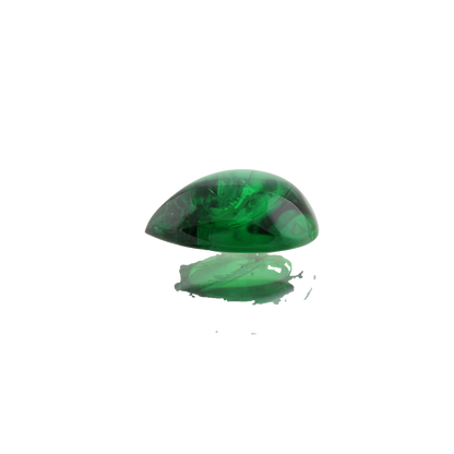 2.3ct Pear Shape Cab Bright Green Tsavorite