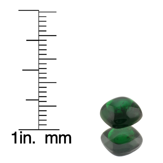 2ct Cushion Cab Deep Saturated Green Tsavorite