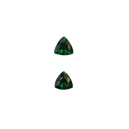 5.5mm Trillion Deep Saturated Green Tsavorite