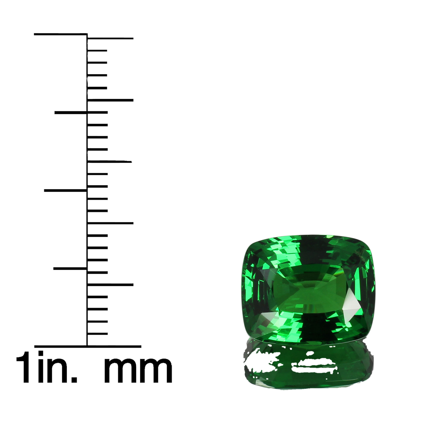 5.09ct Cushion Fine Intense Green Tsavorite