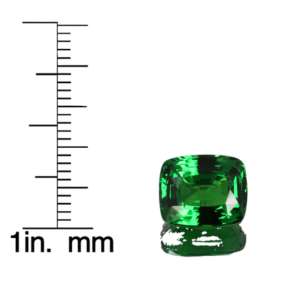 5.09ct Cushion Fine Intense Green Tsavorite