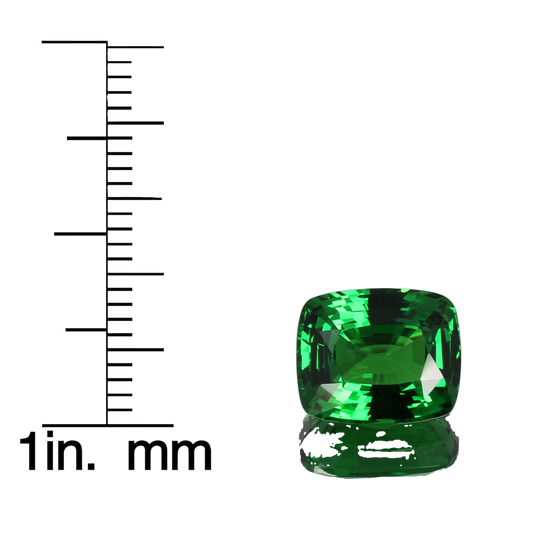 5.09ct Cushion Fine Intense Green Tsavorite