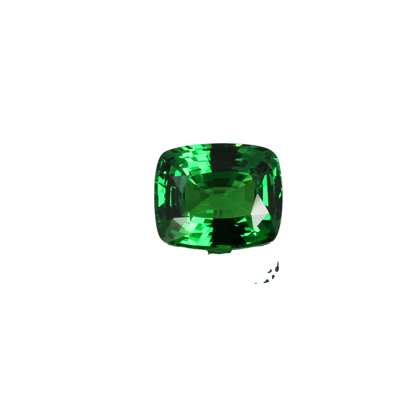 5.09ct Cushion Fine Intense Green Tsavorite