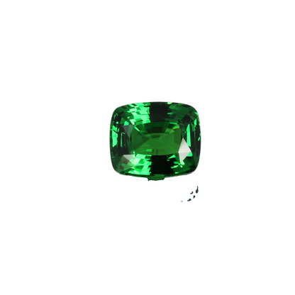 5.09ct Cushion Fine Intense Green Tsavorite