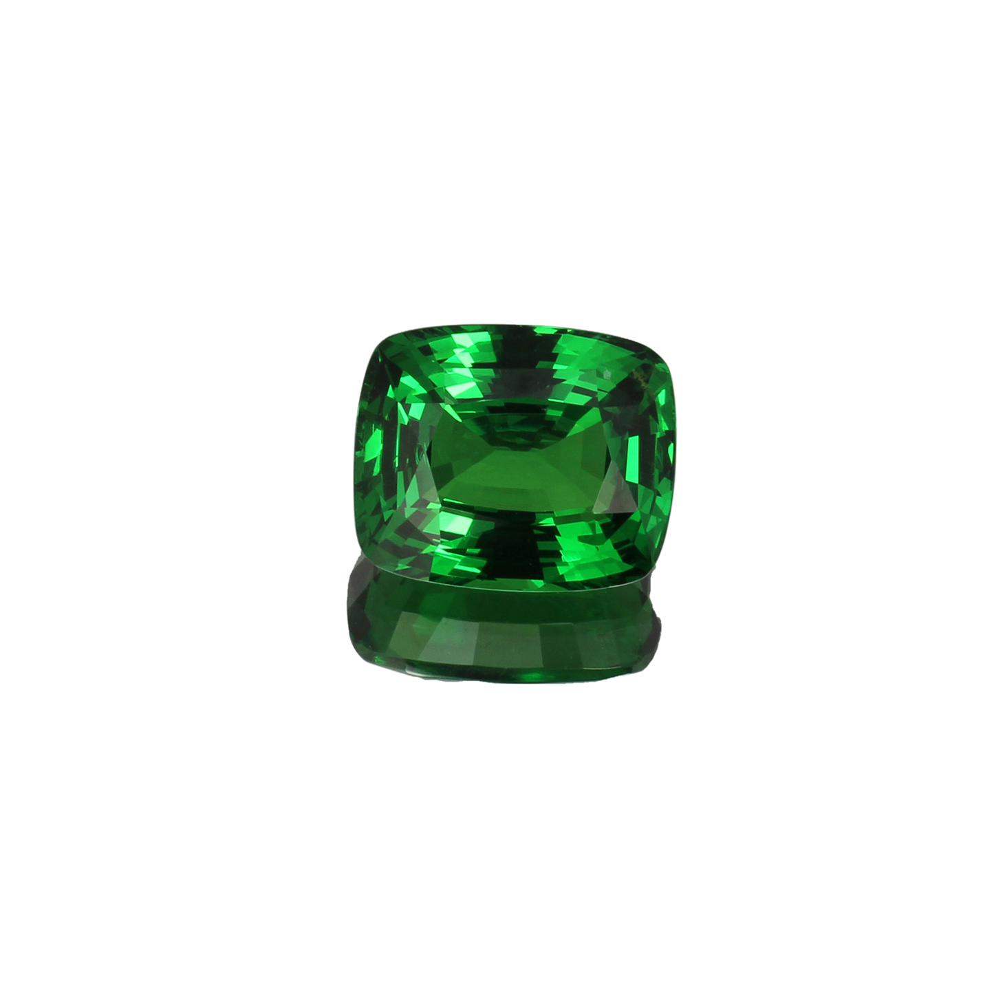 5.09ct Cushion Fine Intense Green Tsavorite