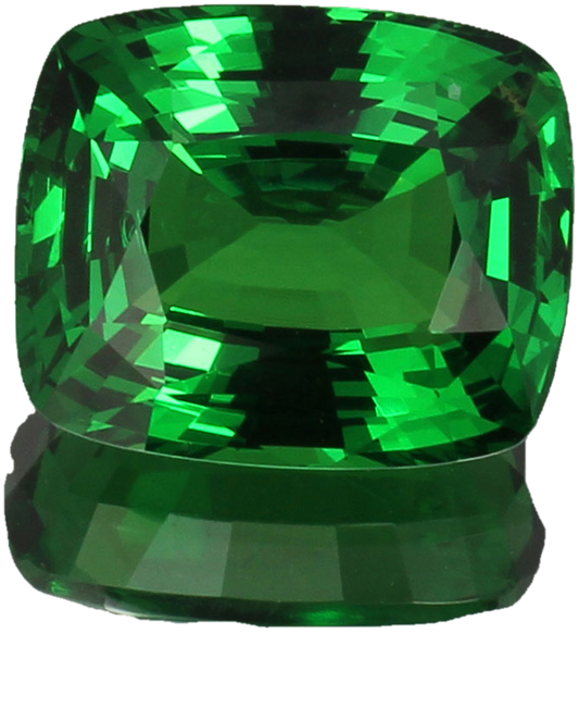 5.09ct Cushion Fine Intense Green Tsavorite