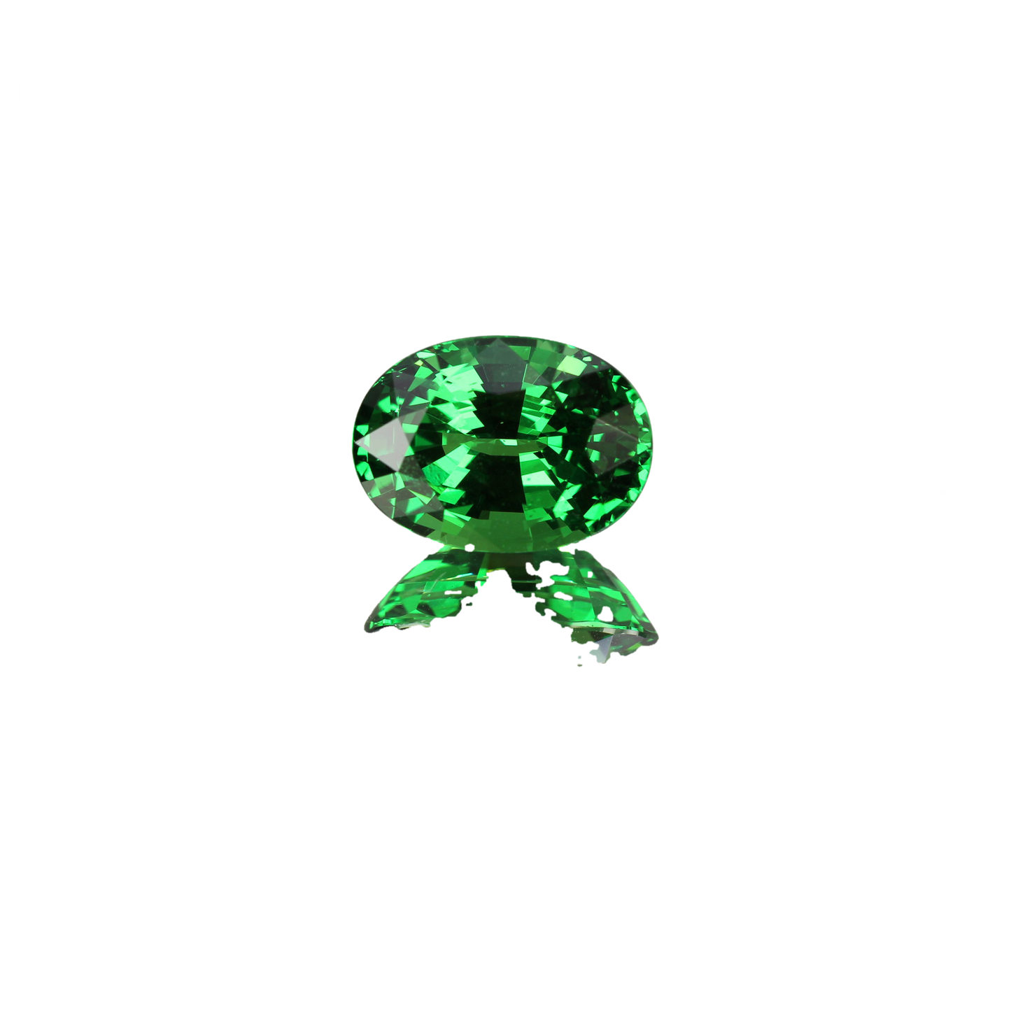 3.89ct Oval Bright Green Tsavorite