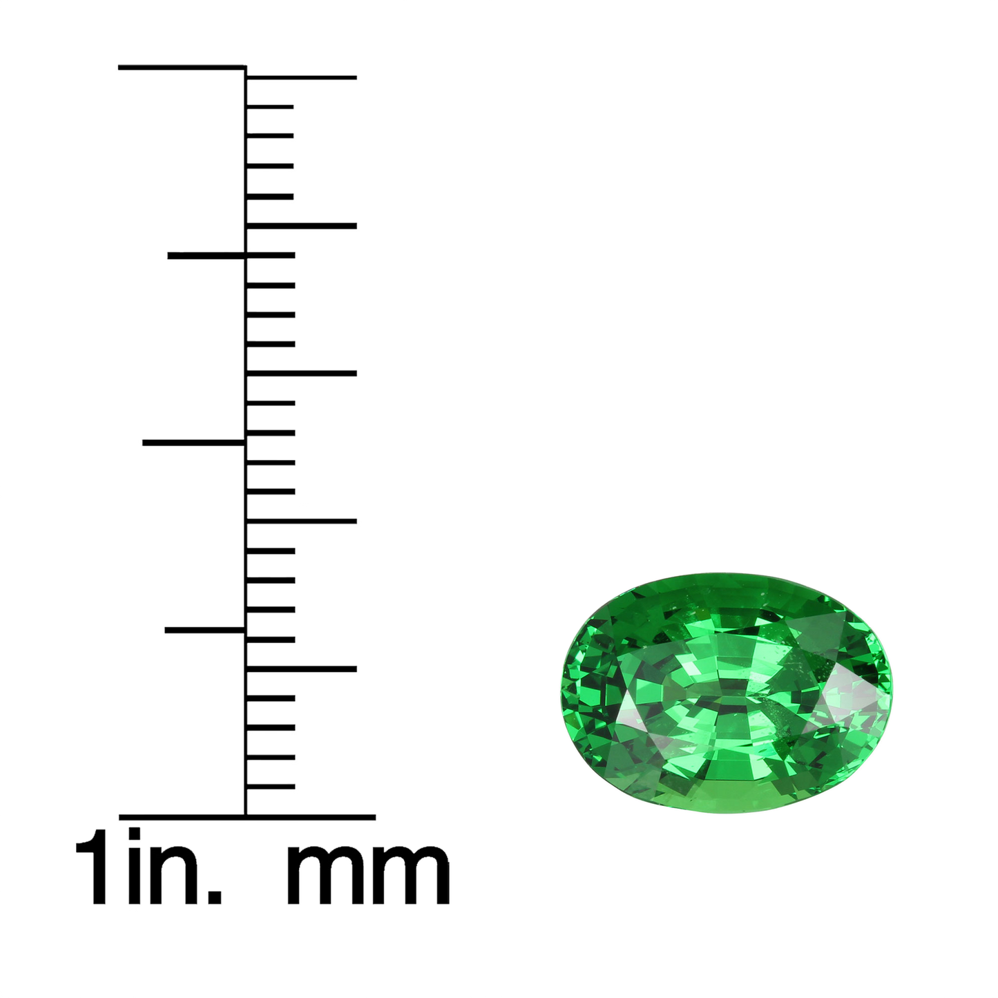 3.89ct Oval Bright Green Tsavorite