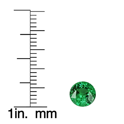 6.7mm Round Light Green Tsavorite