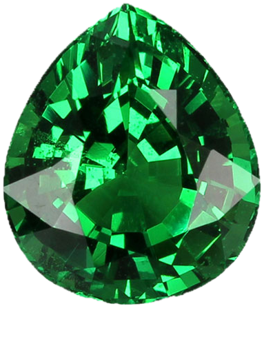 1.97ct Pear Shape Bright Green Tsavorite