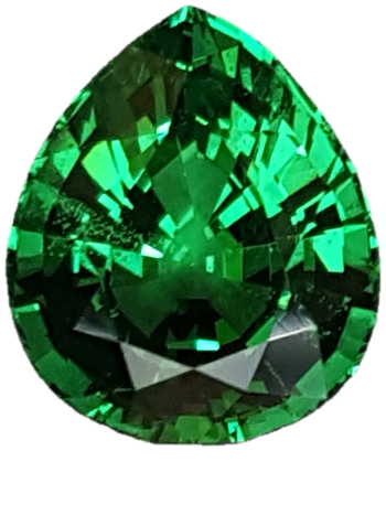 1.97ct Pear Shape Bright Green Tsavorite