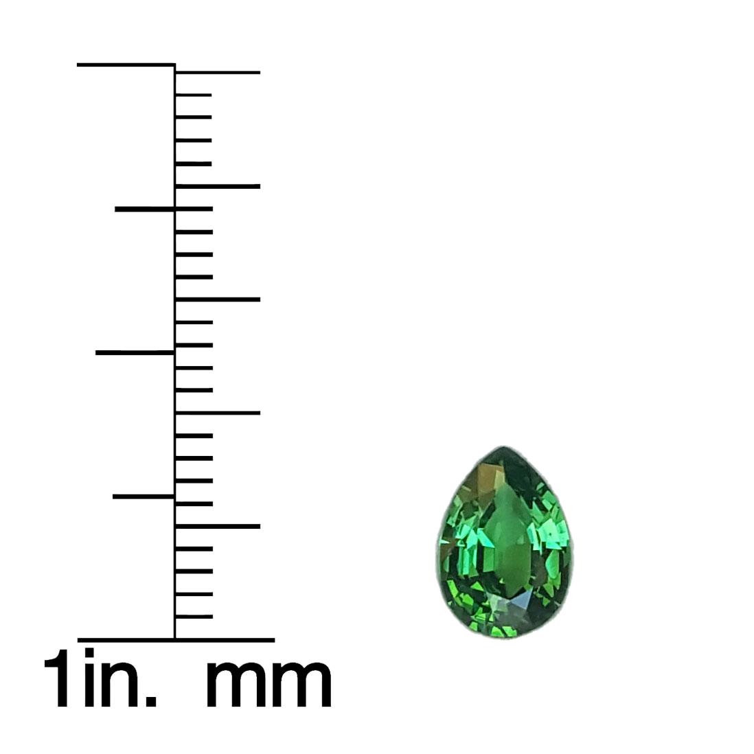 1.35ct Pear Shape Bright Green Tsavorite