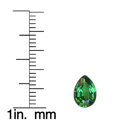 1.35ct Pear Shape Bright Green Tsavorite
