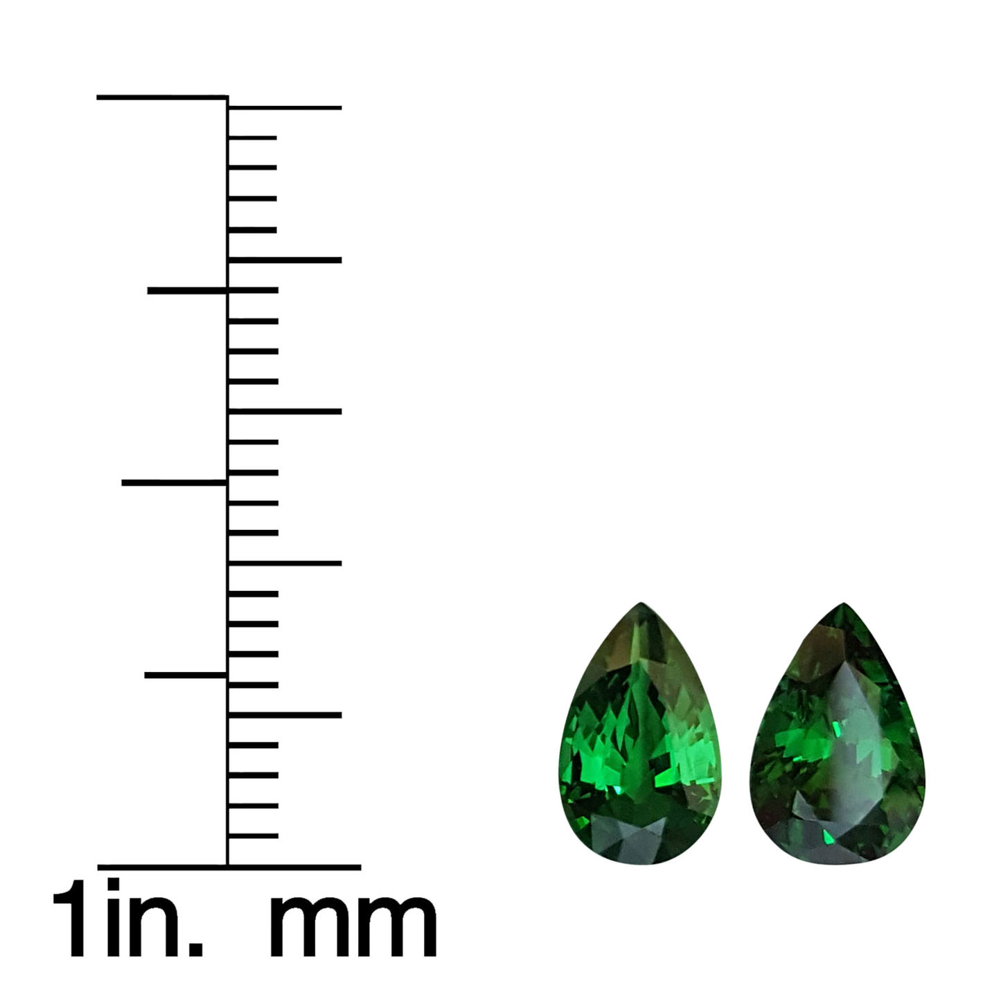 8.8x5.5mm Pear Shape Fine Intense Green Tsavorite