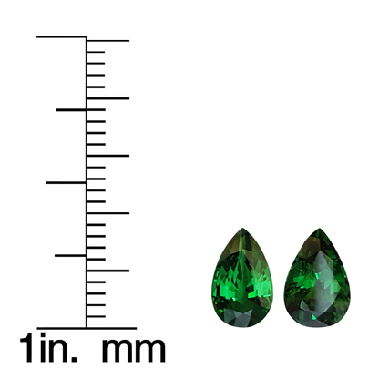 8.8x5.5mm Pear Shape Fine Intense Green Tsavorite