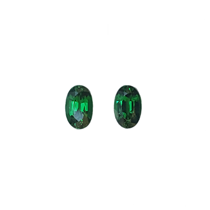 7x4.5mm Oval Fine Intense Green Tsavorite Pair