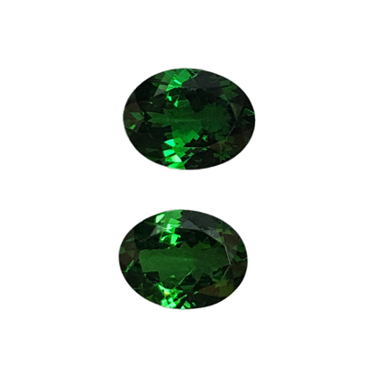 9x7mm Oval Fine Intense Green Tsavorite Pair