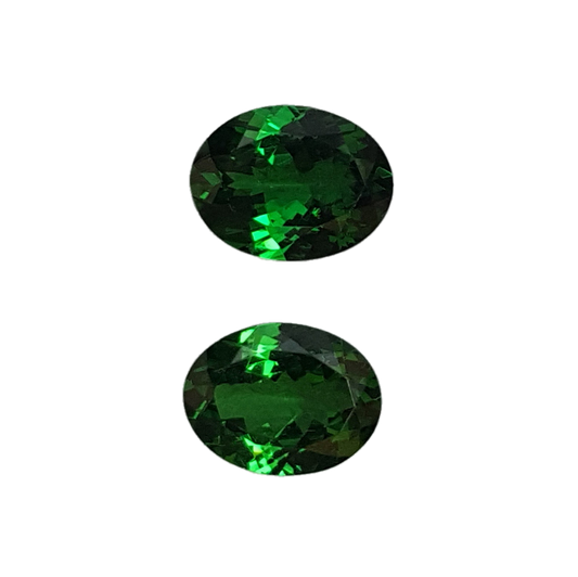 9x7mm Oval Fine Intense Green Tsavorite Pair