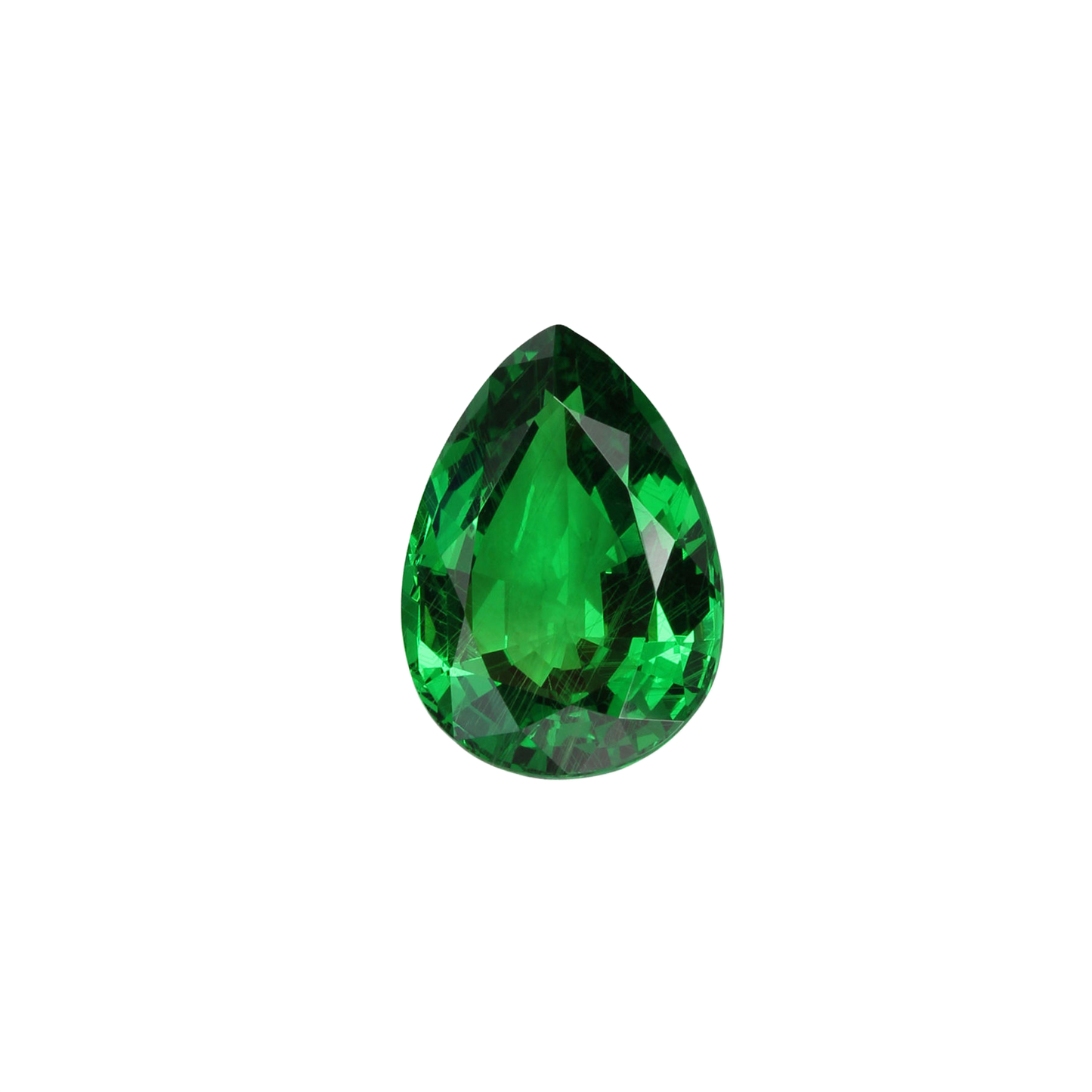12.7x9mm Pear Shape Fine Intense Green Tsavorite